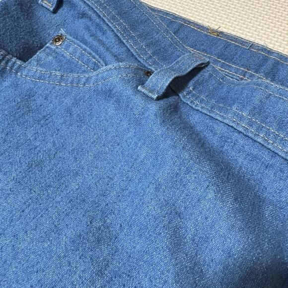 Vintage Levis Men’s Action Jeans 42x30 Made In USA 50/50 Cotton Poly Light Wash - Picture 13 of 15